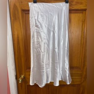 White satin skirt